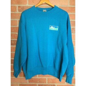 Vintage Fruit of the Loom Mens Pullover Crew Neck Sweatshirt Blue Sx XL Farmland